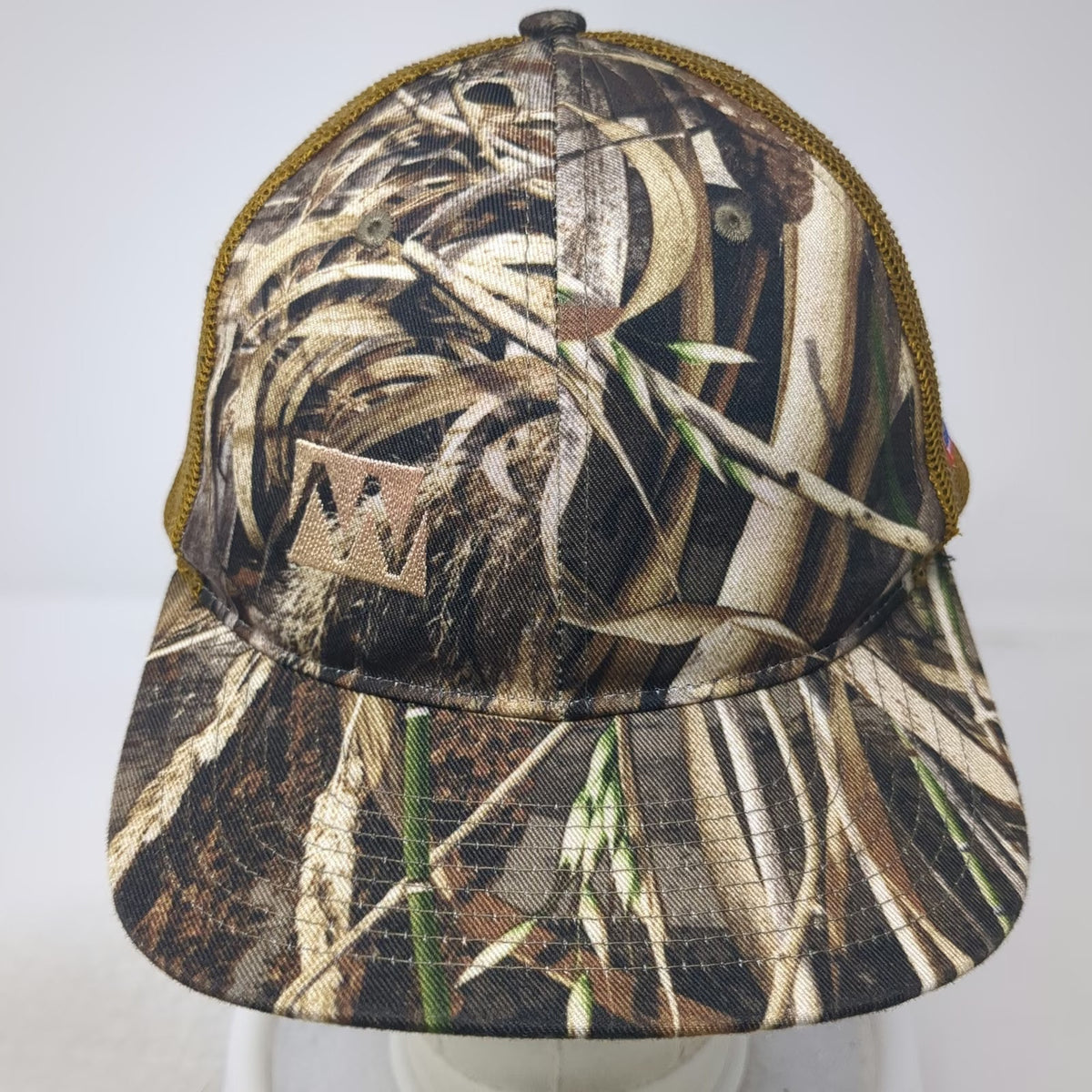 Richardson Trucker Hat Brown Camo One Size New West Building Company Snapback