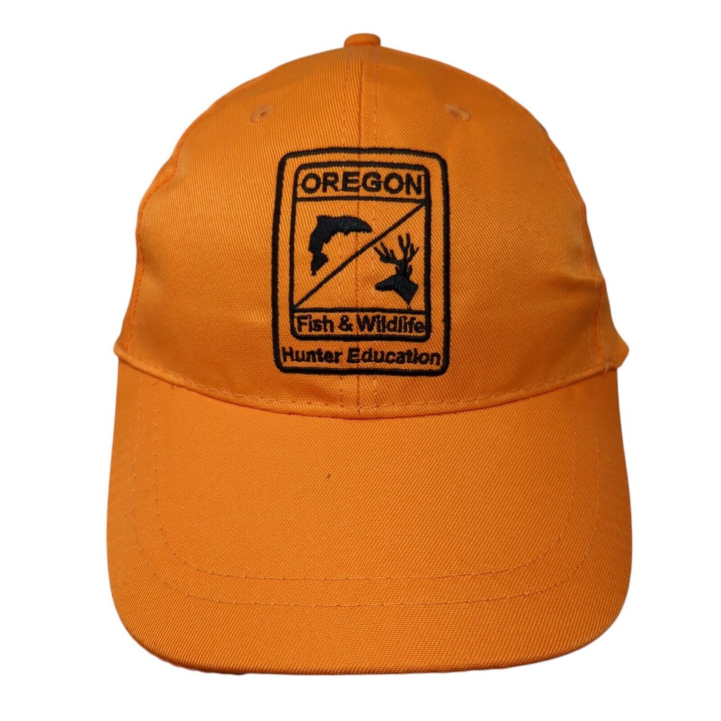 Oregon Fish & Wildlife Hunter Education Strapback Hat Orange One Size Adjustable
