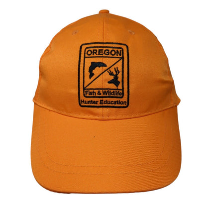 Oregon Fish & Wildlife Hunter Education Strapback Hat Orange One Size Adjustable