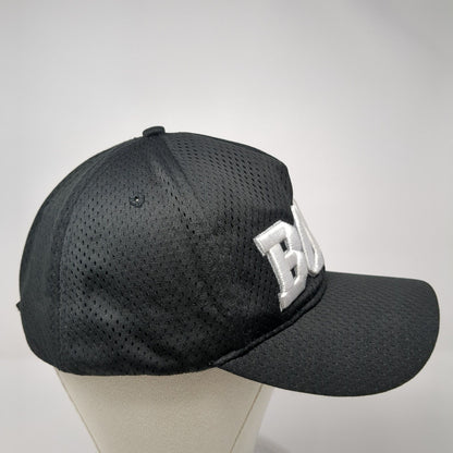BOSS Strapback Baseball Cap Black OS Adjustable Embroidered Augusta Sportswear