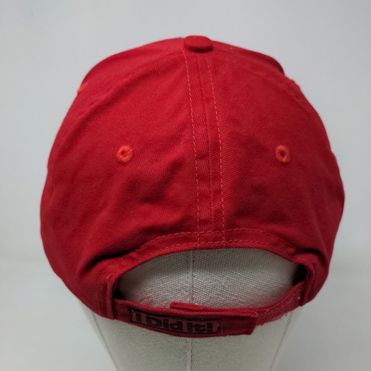 Mario Andretti Racing School Men's Strapback Hat Red Black Check Embroidered