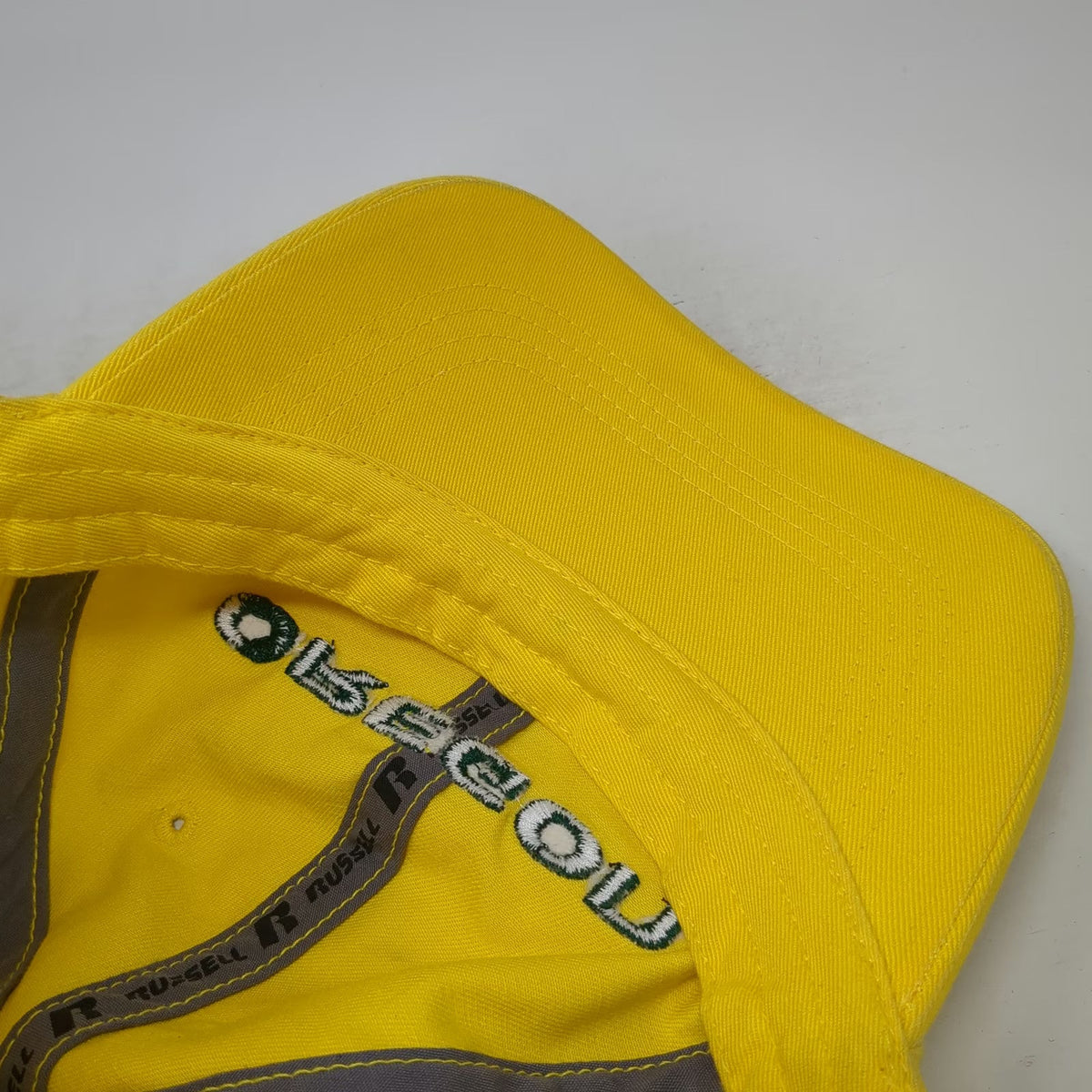 Russell Oregon Ducks NCAA Yellow Green One Size Adjustable Embroidered Cap Hat