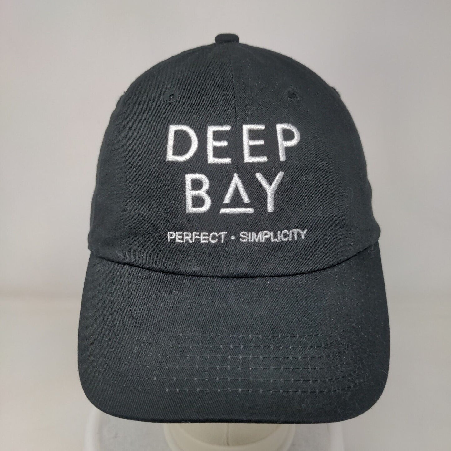 Deep Bay Perfect Simplicity Slideback Hat Black One Size Embroidered