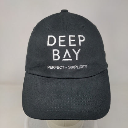 Deep Bay Perfect Simplicity Slideback Hat Black One Size Embroidered