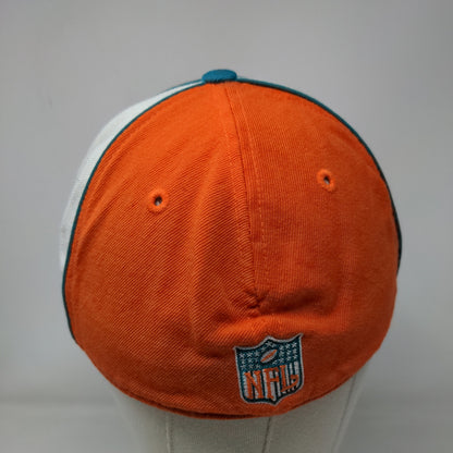 Miami Dolphins NFL Gridiron Reebok Fitted Hat Orange Green 7 3/8 Vintage Wool