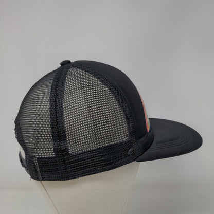 Rainbow Snapback Trucker Hat Black One Size Adjustable Mesh Back Breathable