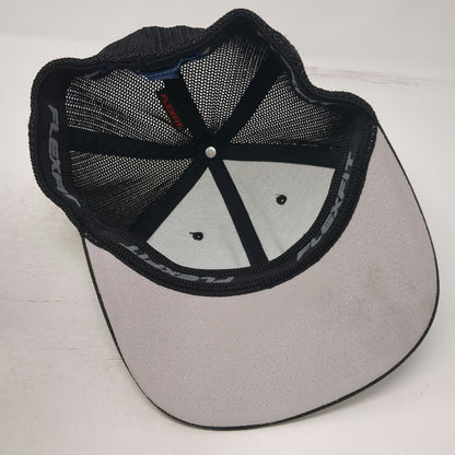 Port Authority Baseball Cap Black M A-1 Heating Mesh Back Flexfit Fitted Hat