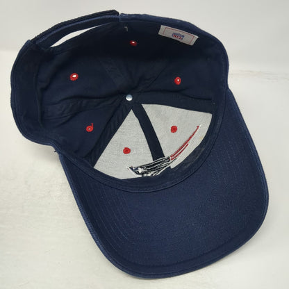 NFL New England Patriots Blue One Size Cap Hat Embroidered Logo Strapback Cotton