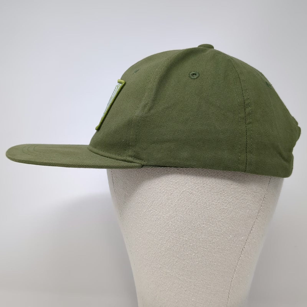 Maverik Mountain Waves Patch Green Baseball Cap One Size Slideback Cotton Hat
