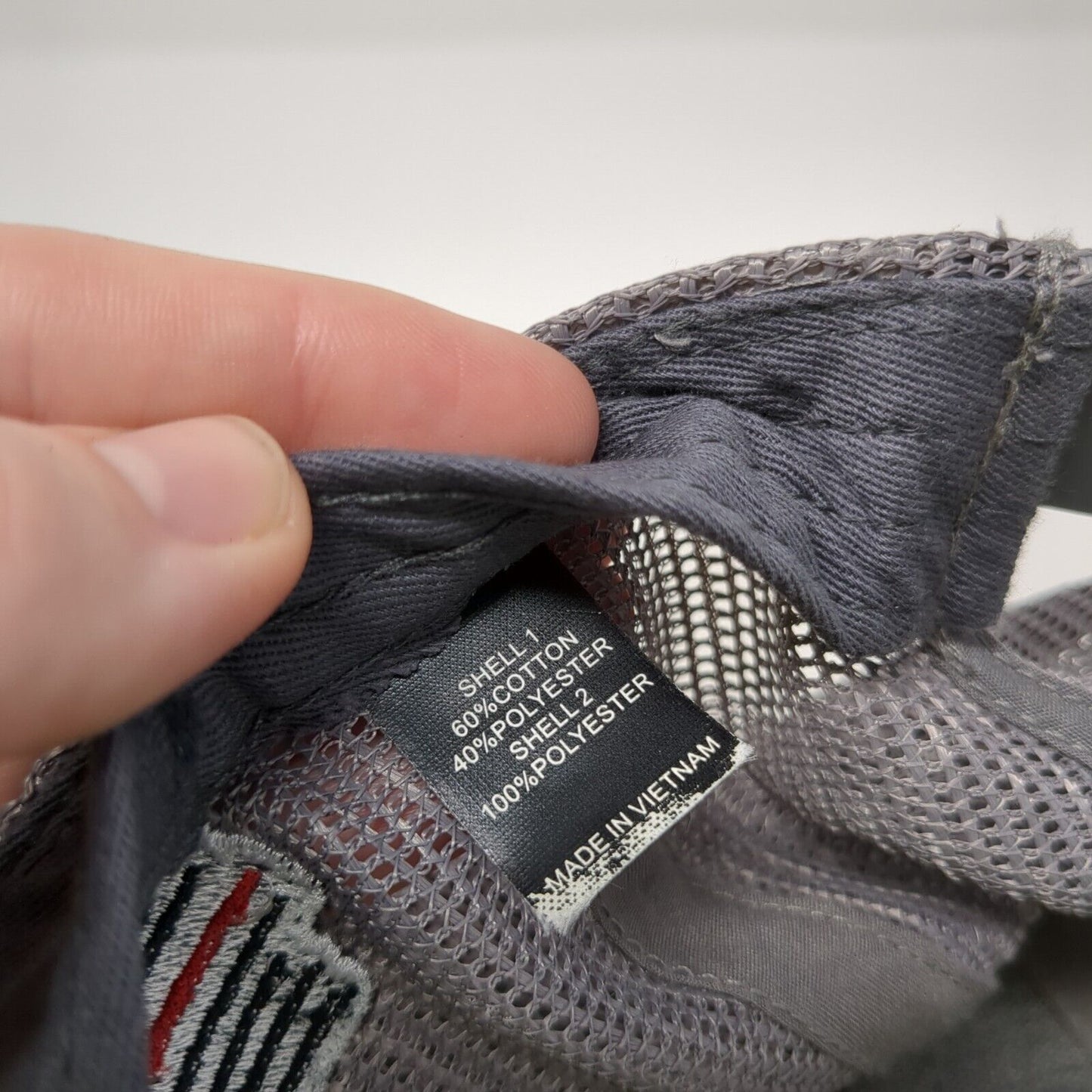 Richardson Snapback Trucker Hat Gray One Size Mesh Back Logo Patch