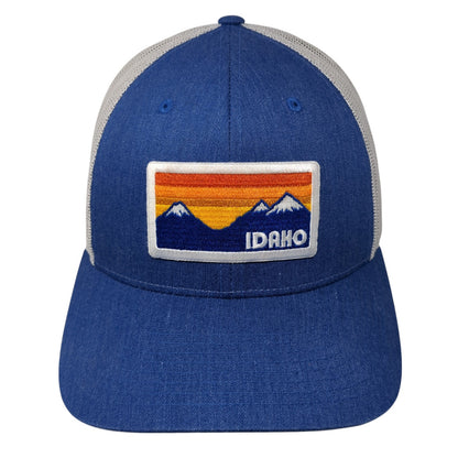 Idaho Patch Snapback Mesh Back Trucker Hat Blue Large Colorblock Outdoor