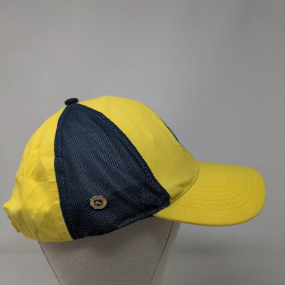 Lions Club International Strapback Hat Yellow One Size Colorblock Mesh Trim