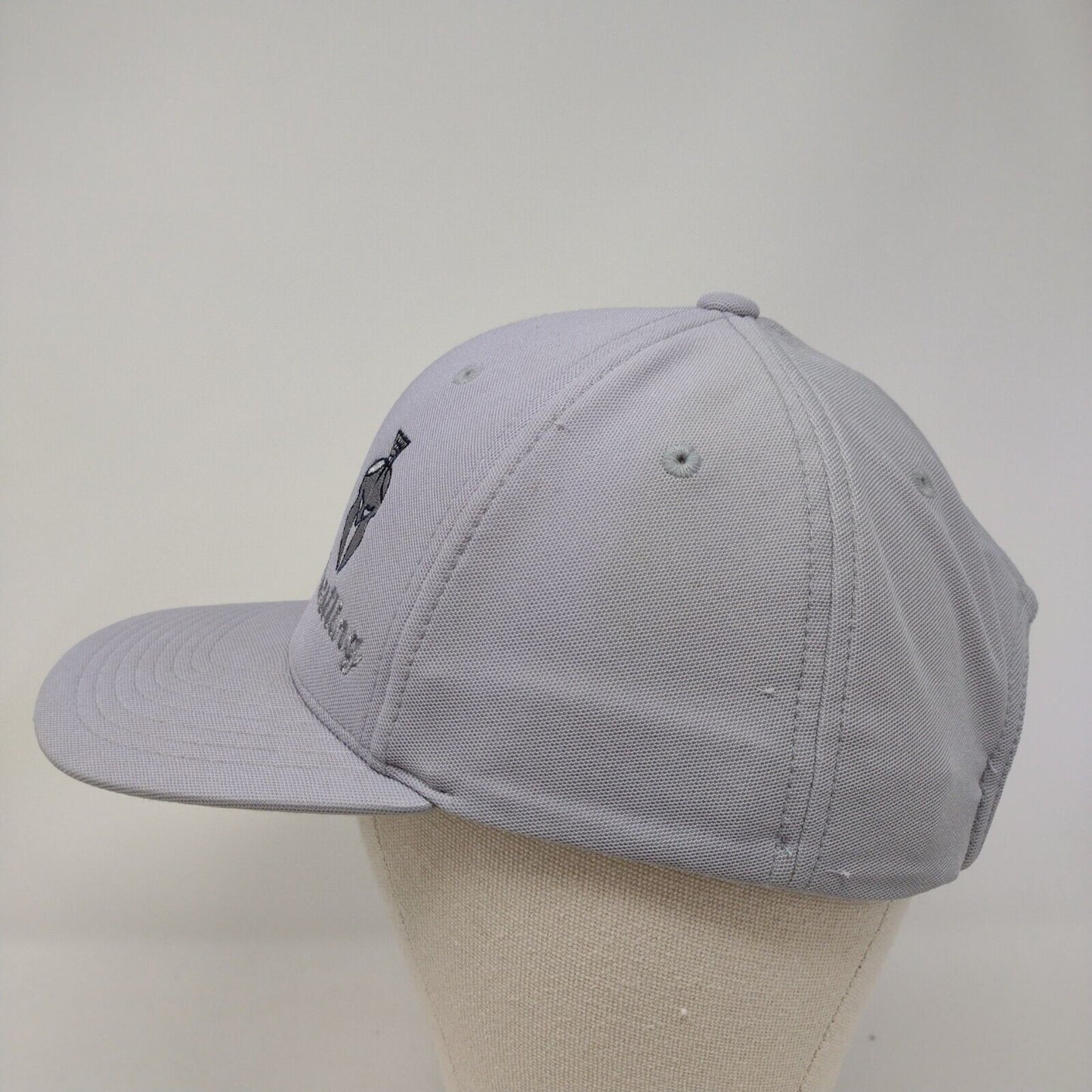 Wrestling Strapback Hat Gray OSFA Embroidered Flexfit Port Authority