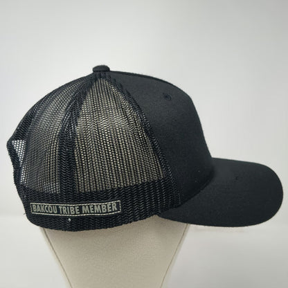 Bakcou Trucker Hat Black One Size Mesh Back Snapback Tribe Member Patch E-Bike