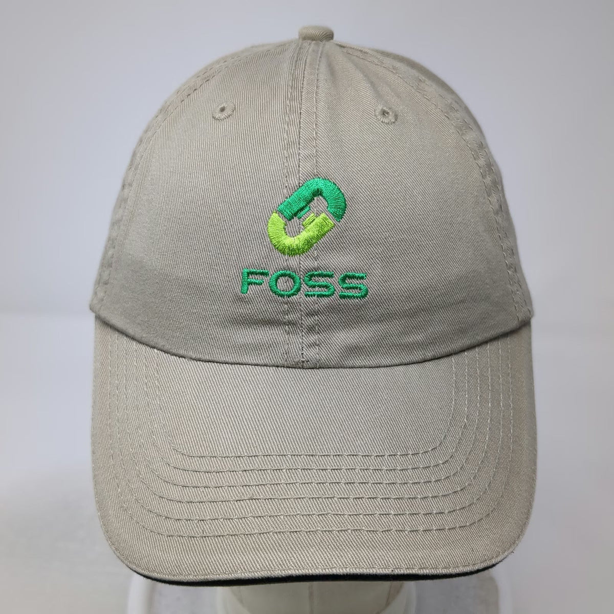 Port & Company Baseball Cap Beige One Size FOSS Embroidered Strapback Hat
