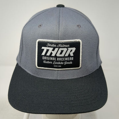 THOR Snapback Gray One Size Original Racewear Dirtbike Goods Patch Hat Black