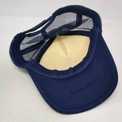 Trucker Hat Blue White One Size Mesh Snapback RC 2025 Rio Grande PR Palm Tree