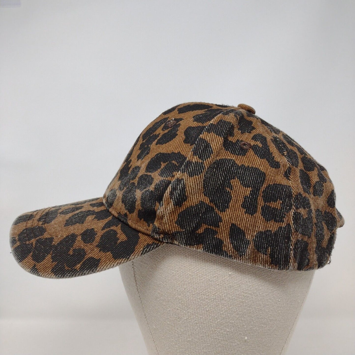 Leopard Print Strapback Hat Multicolor OSFA Adjustable 6 Panel Blank