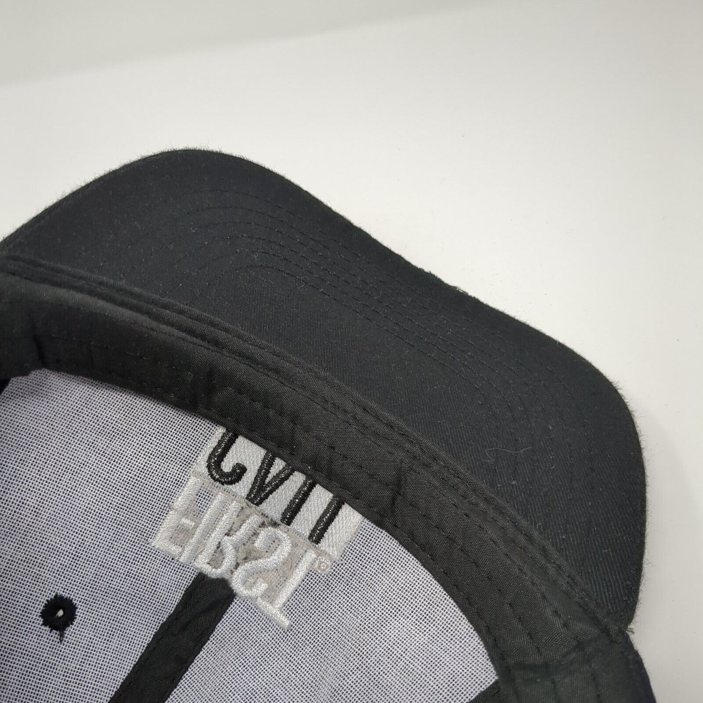 First Call Strapback Hat Black Size 58cm Adjustable Embroidered 6 Panel