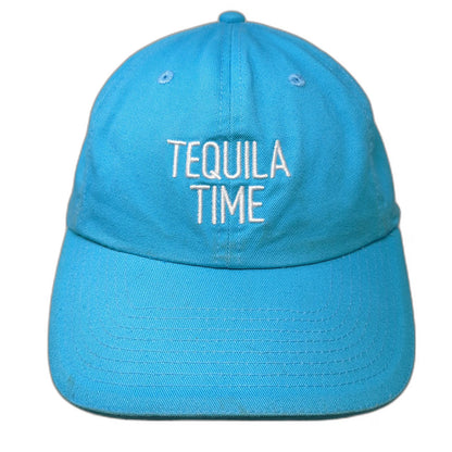 Cazadores Blue One Size Baseball Cap Hat Tequila Time Embroidery Slideback