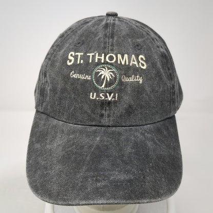 Youth Athletics St. Thomas USVI Palm Tree Gray Baseball Cap Hat OSFM Slideback