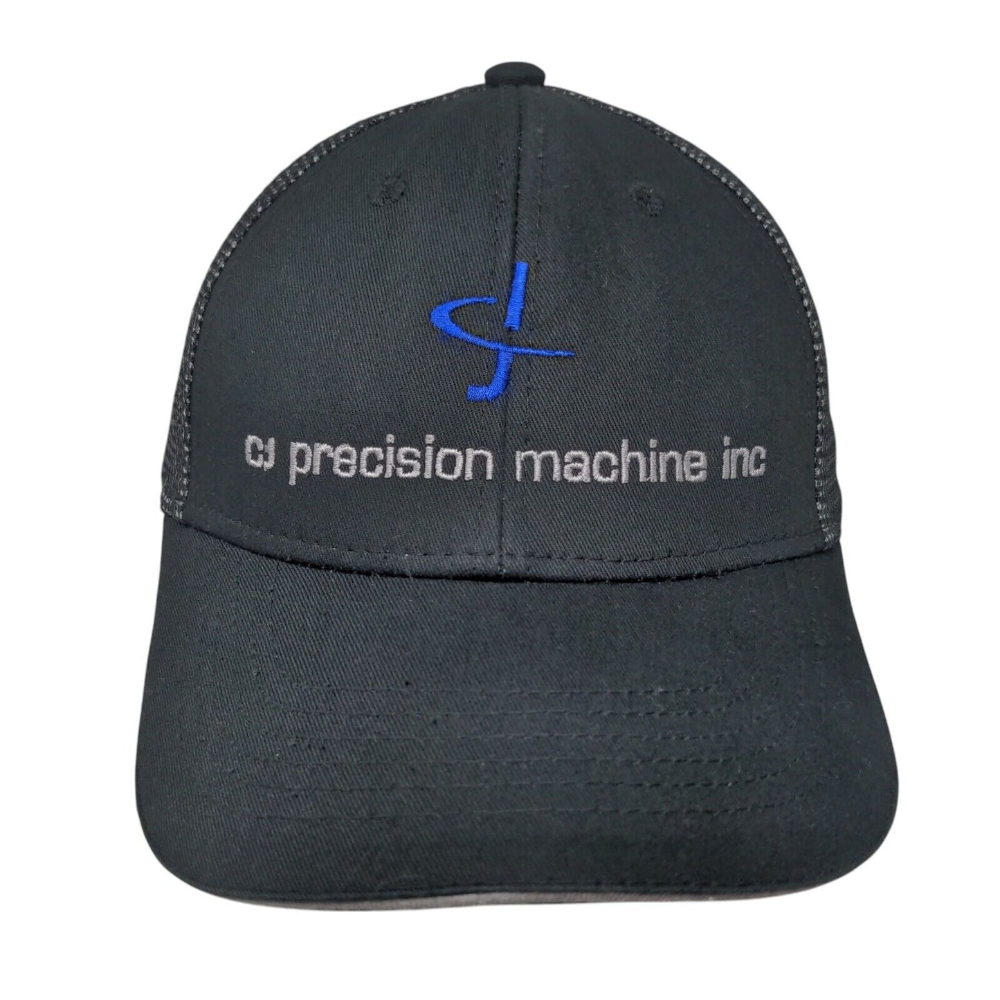 CJ Precision Machine Inc Snapback Trucker Hat Black OS Mesh Back Port Authority