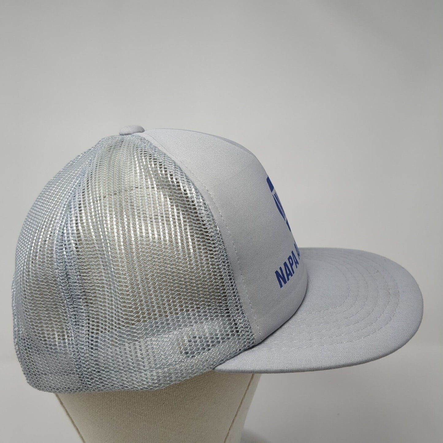 NAPA Auto Parts Snapback Trucker Hat Gray One Size Adjustable Mesh Back Yupoong