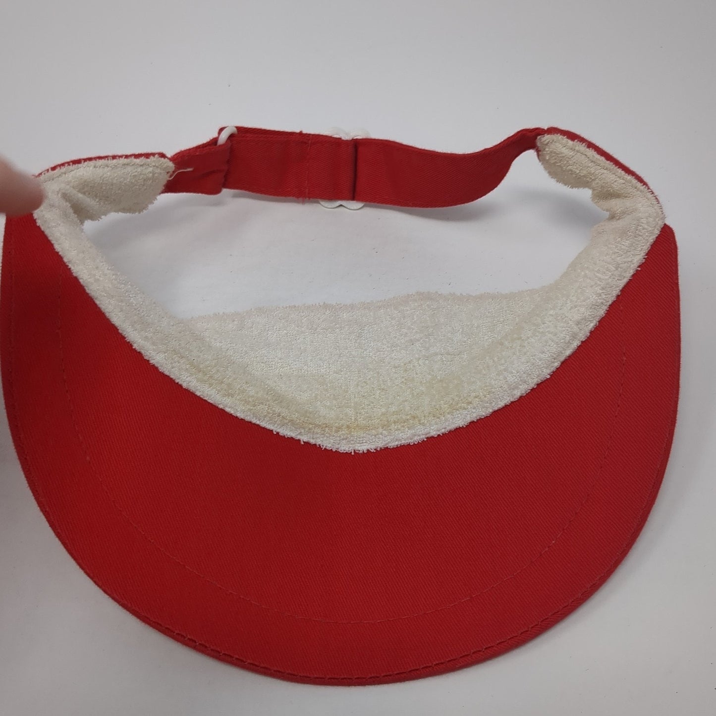 Sanibel Island Slideback Sun Visor Hat Red One Size Adjustable Outdoor