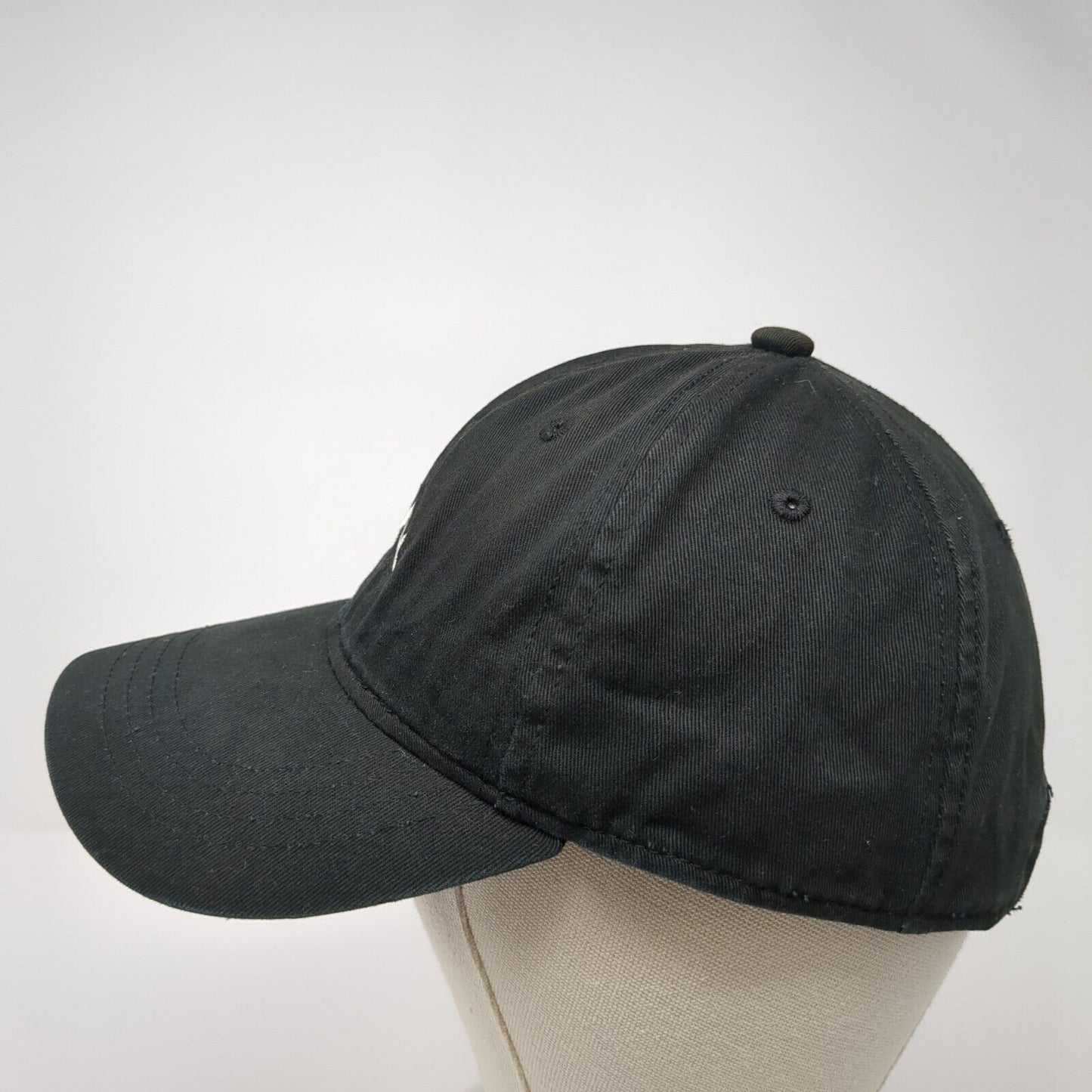 Mountain Slideback Hat Black One Size Adjustable Outdoor Cap 6 Panel