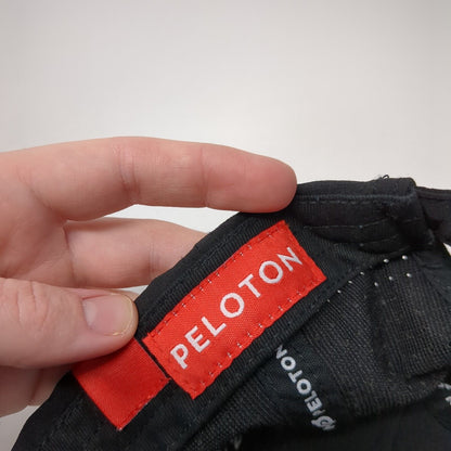 Peloton Slideback Hat Black One Size Adjustable Embroidered Breathable 6 Panel