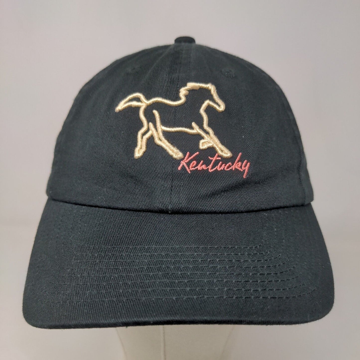 Fahrenheit Womens Slideback Hat Black Adjustable Embroidered Kentucky Horse Logo