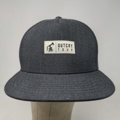 Otto Men's Snapback Hat Gray OSFM Embroidered Outcry Tour Logo Acrylic Wool
