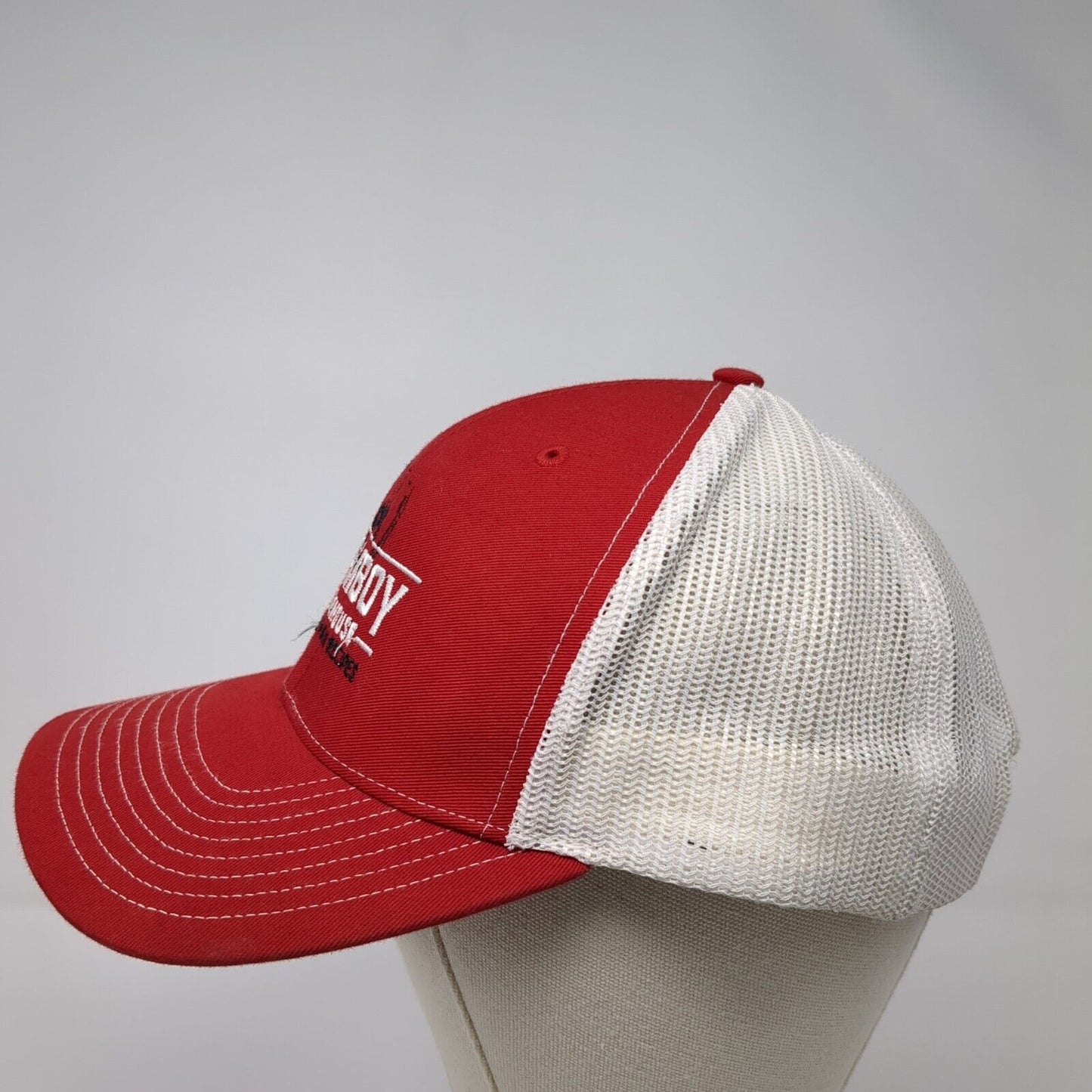 Farmboy Smokehouse Original Farm Recipes Snapback Trucker Hat Red OS Mesh Back