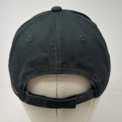 adidas Baseball Cap Black One Size Strapback Tonal Embroidery Curved Brim Hat