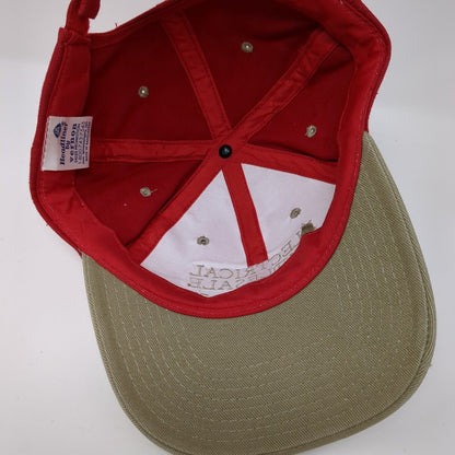 Electrical Wholesale Strapback Hat Red One Size Embroidered Colorblock