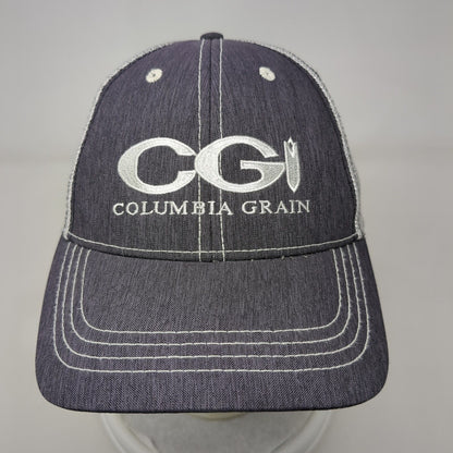 CG Columbia Grain Strapback Hat Gray OSFA Powered By Cruiser 6 Panel