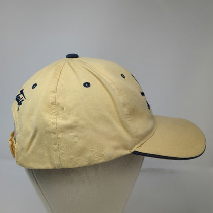Town Talk Baseball Cap Yellow One Size Turkey Track Bear Strapback Cotton Hat