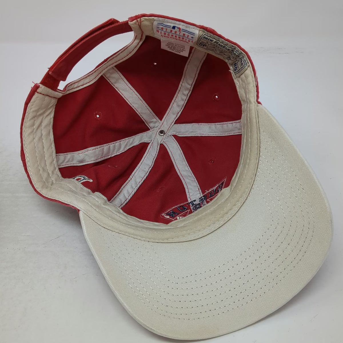 Boston Red Sox MLB Drew Pearson Baseball Cap Red One Size Strapback Embroidered