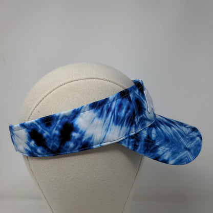 Free Style Men's Strapback Sun Visor Cap Hat Blue Tie Dye Myrtle Beach Logo