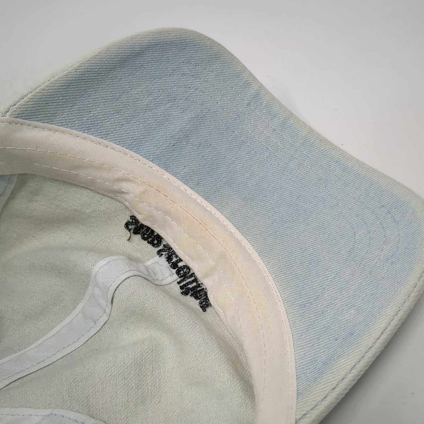 rubi Baseball Cap Blue One Size Stop Scrolling Embroidered Denim Adjustable Hat