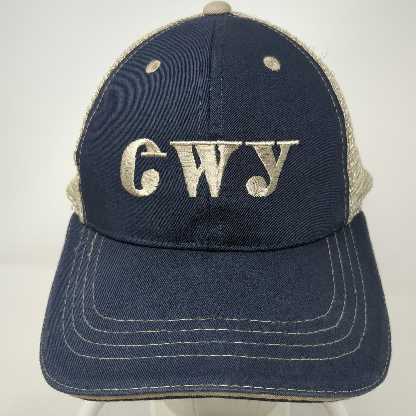 Cobra Baseball Cap Blue One Size Mesh Back Strapback Embroidered GWY Hat Stitch
