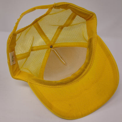 Yield To The Boss Snapback Mesh Back Trucker Hat Yellow One Size Outdoor