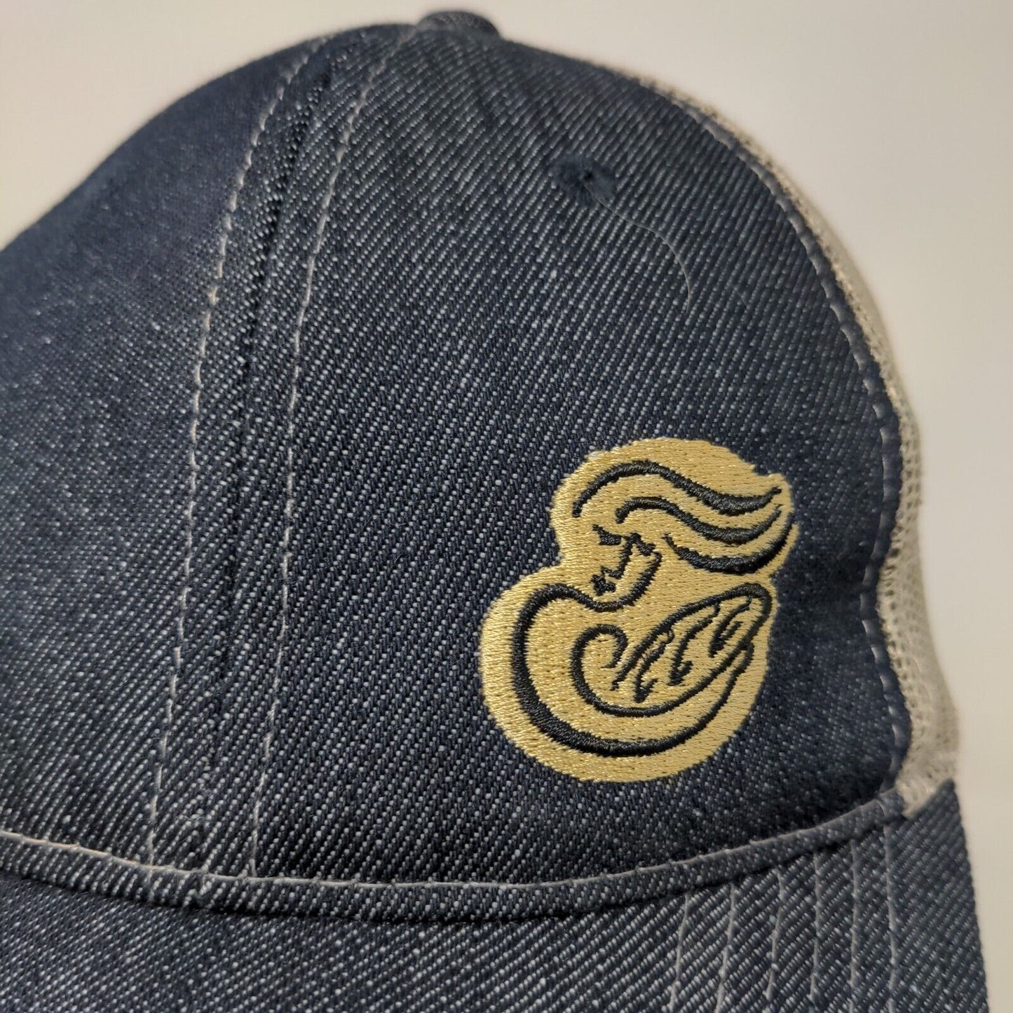 Panera Bread Men's Strapback Mesh Back Hat Blue Tan Adjustable Employee