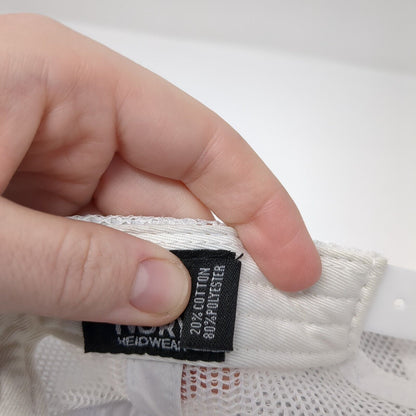 Builders First Source Snapback Trucker Hat Black OS Adjustable Mesh Back Ivory