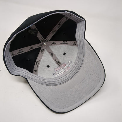 Charmac Fitted Hat Black Size 7 3/8-8 Embroidered M2 Technology Pacific Headwear