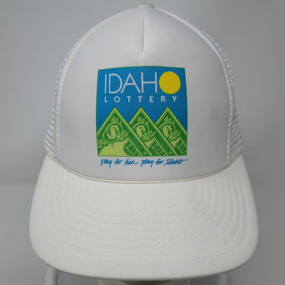 Sportcap Trucker Hat White One Size Idaho Lottery Foam Front Mesh Snapback