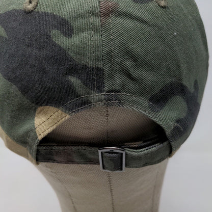 District Women's Slideback Camo Hat Embroidered Sitting Made Simple Logo