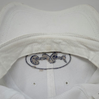 Crown Royal Baseball Cap White One Size Fishing Mesh Back Strapback Logo Hat