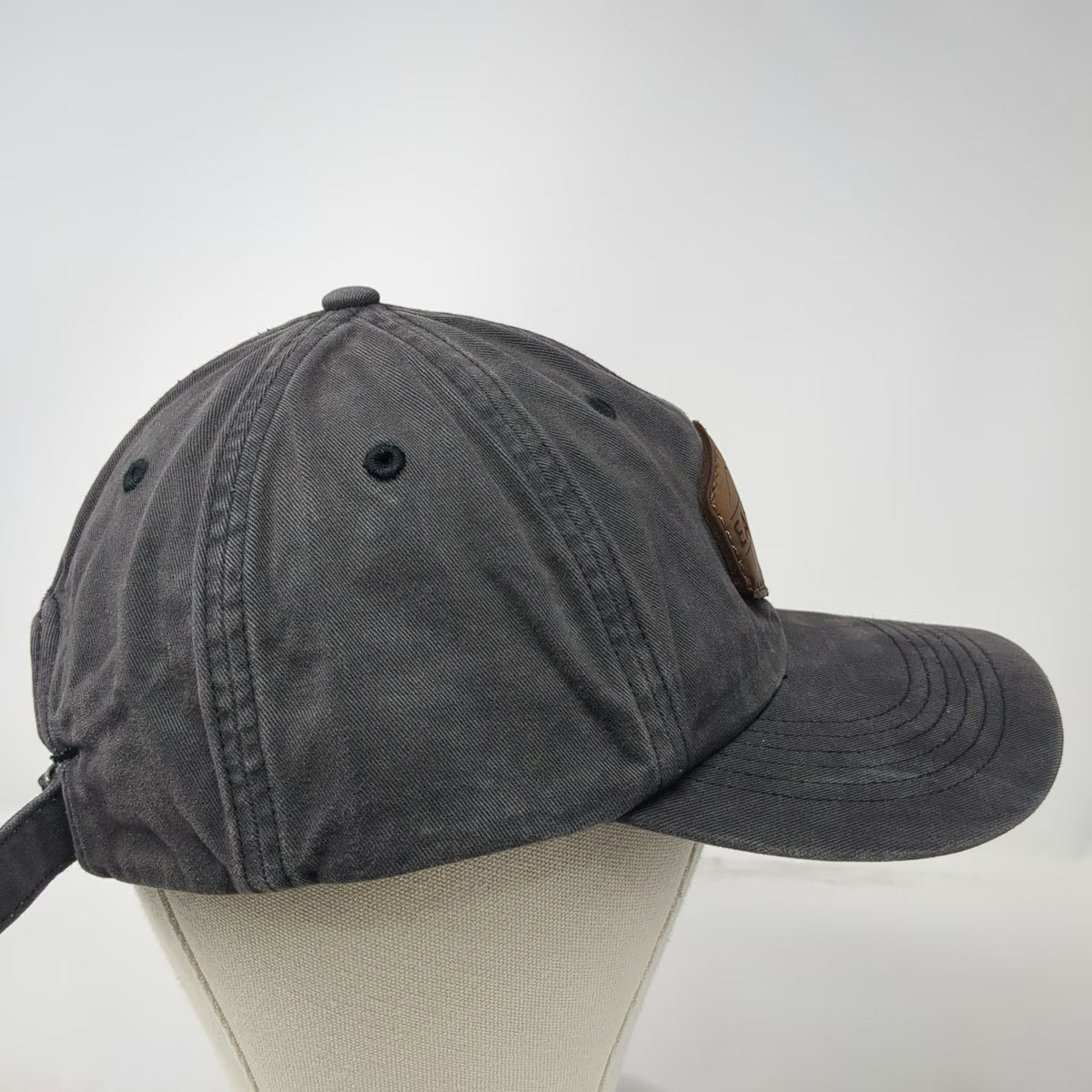 Richardson Baseball Cap Gray One Size Eastwind Leather Patch Strapback Hat