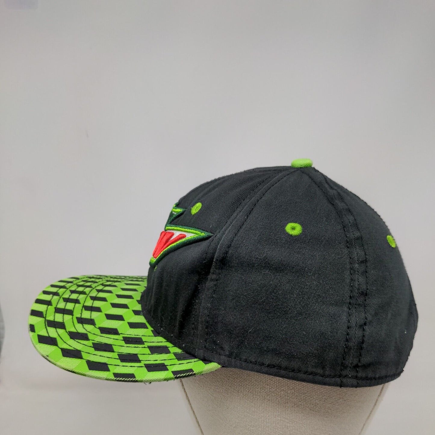 Mountain Dew Snapback Hat Multicolor One Size Adjustable Embroidered 6 Panel